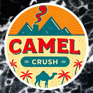 Camel Crush Logo Bumper Sticker Decal Car toolbox fridge window guitar Laptop
